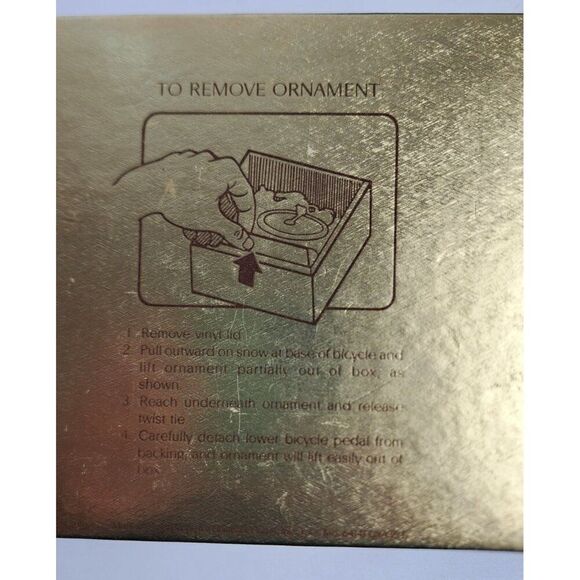 Vintage 1980's Hallmark Cycling Santa Christmas Ornament in Box - Picture 4 of 4